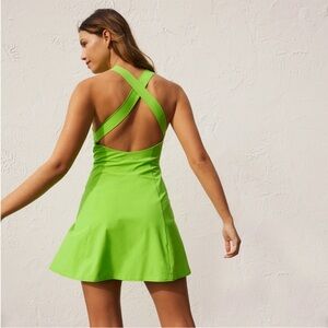 Outdoor Voices Exercise Dress Green Cross Back Tennis Athleisure XL